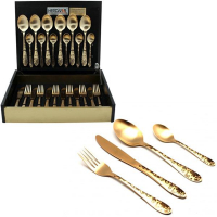 HERDMAR Набор столовых приборов ATLANTA OLD GOLD #3 24 пр. (027302476ELE13)