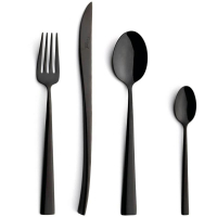 Cutipol Набор столовых приборов Duna Black Bright на 6 персон 24 пр. (DU.006.BL)