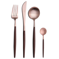 Cutipol Набор столовых приборов Goa Rose Gold Matte Brown на 6 персон 24 пр. (GO.006.BROGB)