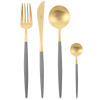 Cutipol Набор столовых приборов Goa Gold Matte Grey на 6 персон 24 пр. (GO.006.GRGB)