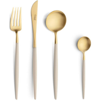 Cutipol Набор столовых приборов Goa Gold Matte Ivory на 6 персон 24 пр. (GO.006.IVGB)
