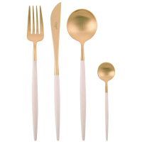 Cutipol Набор столовых приборов Goa Rose Gold Matte Ivory на 6 персон 24 пр. (GO.006.IVROGB)