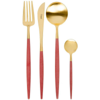 Cutipol Набор столовых приборов Goa Gold Matte Red на 6 персон 24 пр. (GO.006.RGB)