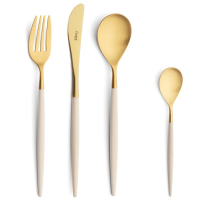 Cutipol Набор столовых приборов Mio Matte Ivory Gold на 6 персон 24 пр. (MI.006.IVGB)