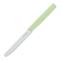 OKROSHKA Нож cтоловый САЛАТ, 11 см, с серрейторной заточкой, зеленая ручка (OK225P-GN-CTS)