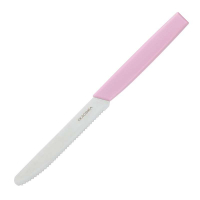 OKROSHKA Нож cтоловый САЛАТ, 11 см, с серрейторной заточкой, розовая ручка (OK225P-PN-CTS)