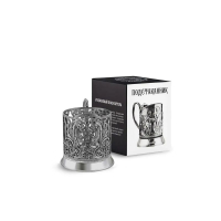 Кольчугинский мельхиор Подстаканник с ложкой из мельхиора 